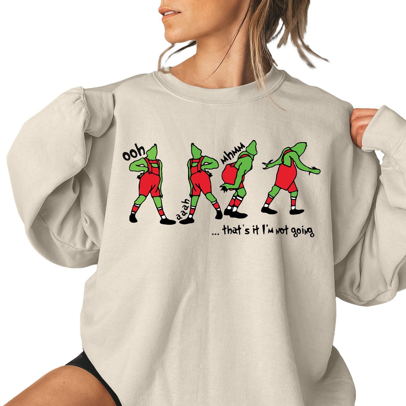 Festive Christmas Print Casual Sweatshirt for Women
