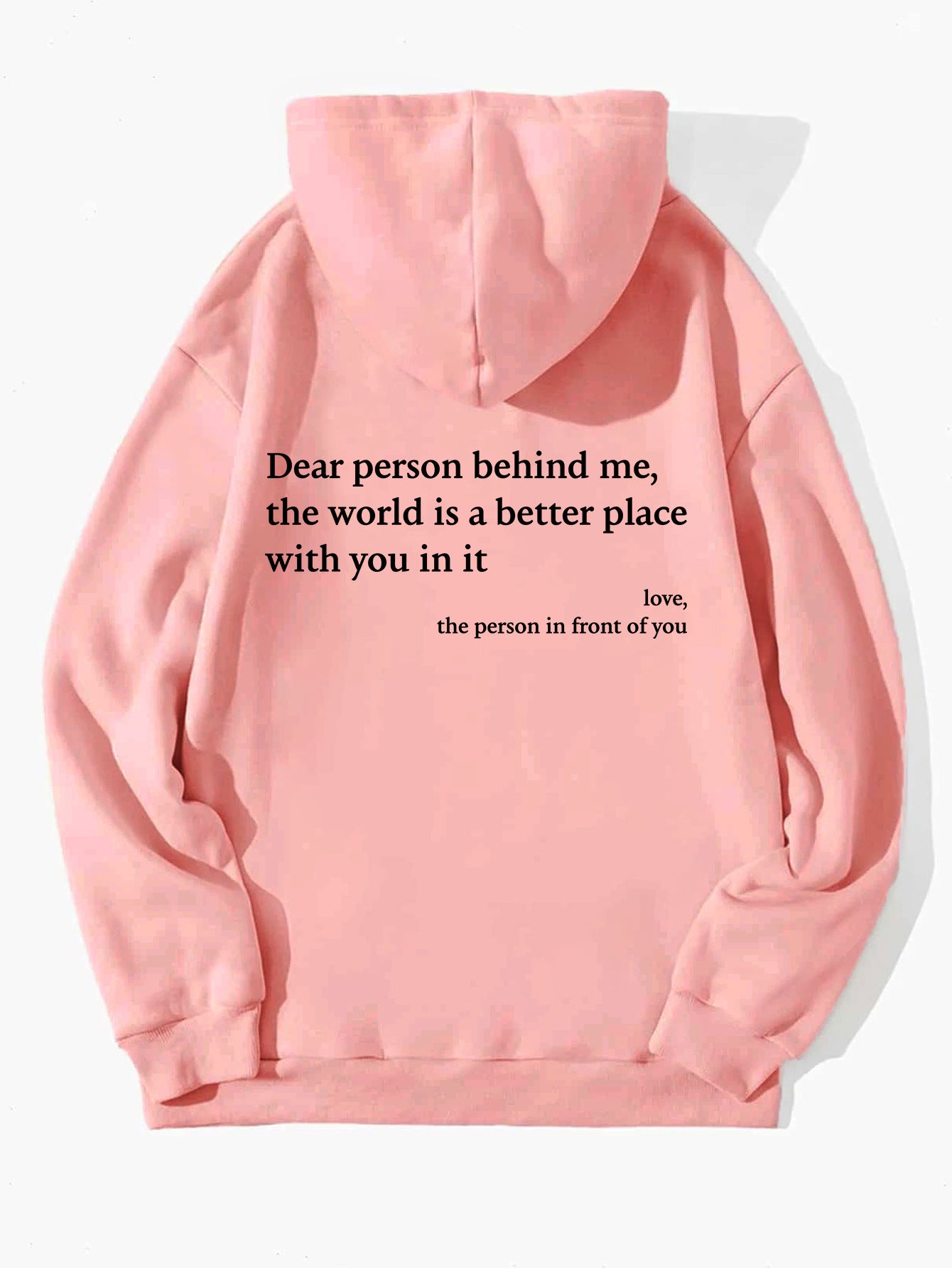 Cozy Letter Print Fleece Kangaroo Pocket Hoodie