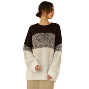 Loose-fitting Figure-flattering Pullover Long-sleeve Knit Sweater