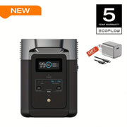 EcoFlow DELTA 2 Power Station EcoFlow DELTA 2 950 Portable Power Station & 20W USB-C Charger | 950Wh LiFePO4 Battery for 10 Years, 7X Faster Charging, 1800W AC Output, Solar Power Bank for Home Bac...