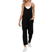 Women's Adjustable Pocket Wide-Leg Jumpsuit