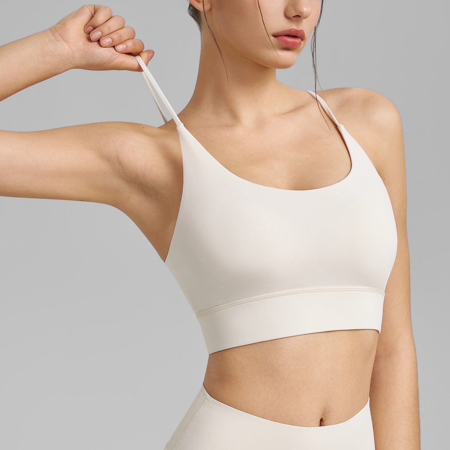 Women's Yoga One-Piece Sports Vest with Fixed 3/4 Cup – 4 Colors