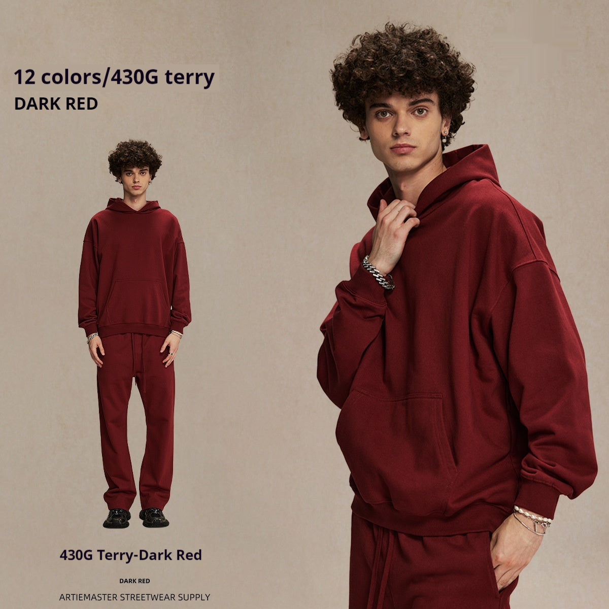 Cozy Unisex Cotton Terry Hoodie with Pocket