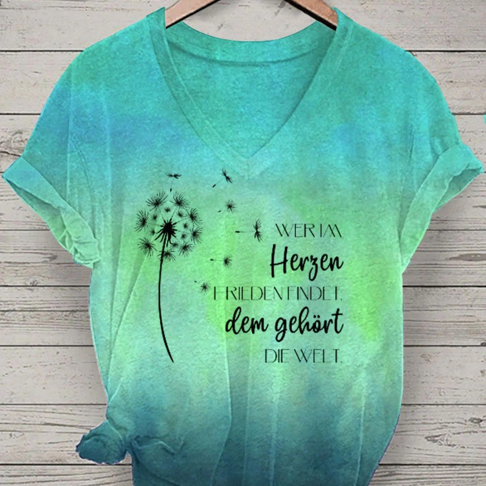 Women's V-Neck Short Sleeve Tee – Soft, Lightweight, Loose Fit