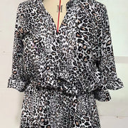 Chic Women's Leopard Print Romper Fashion Jumpsuit