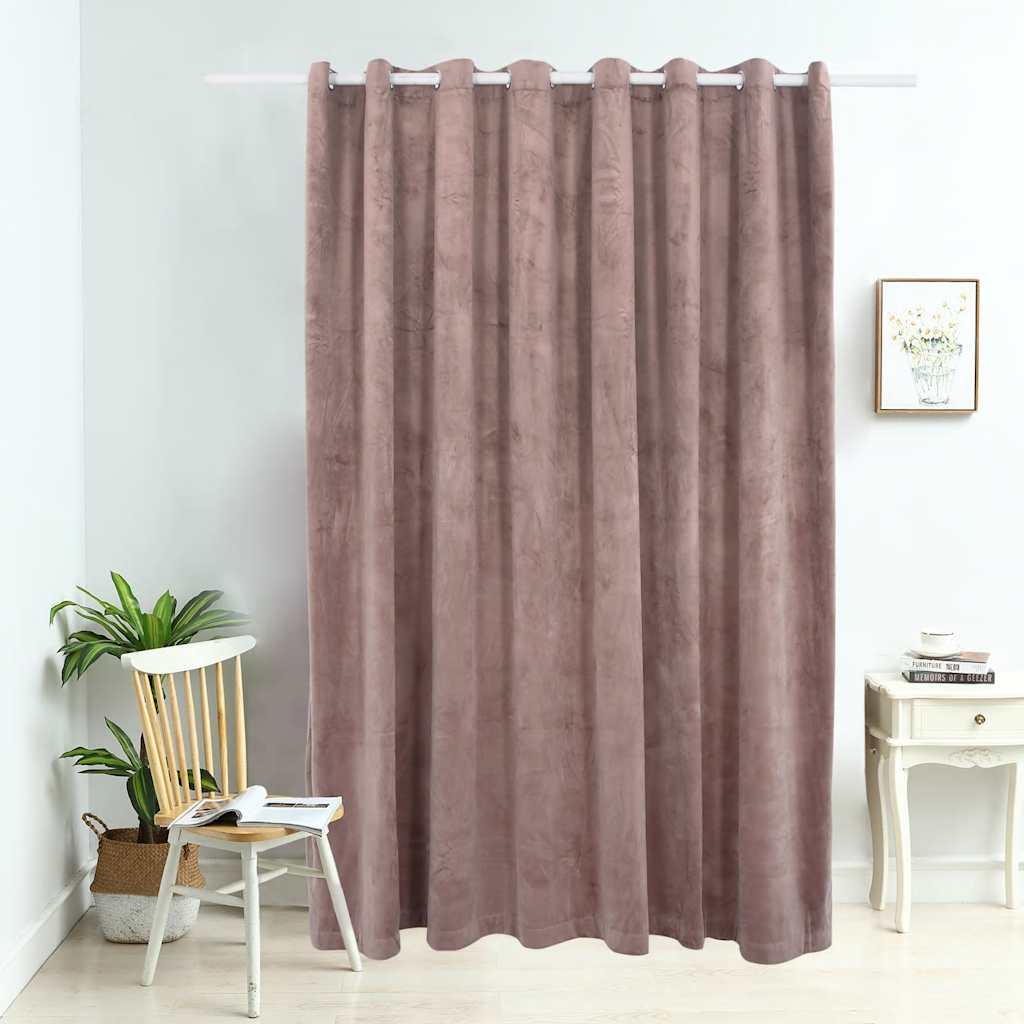 Blackout Curtain with Metal Eyelets, Velvet. Blackout Curtain with