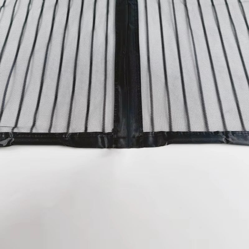 A Magnetic Mosquito-proof Door Curtain Made of Fine Mesh Material That Effectively Keeps Mosquitoes Away. It Features a Lace Design and Convenient Storage Straps, with a Magnetic Centre That Lets Pets