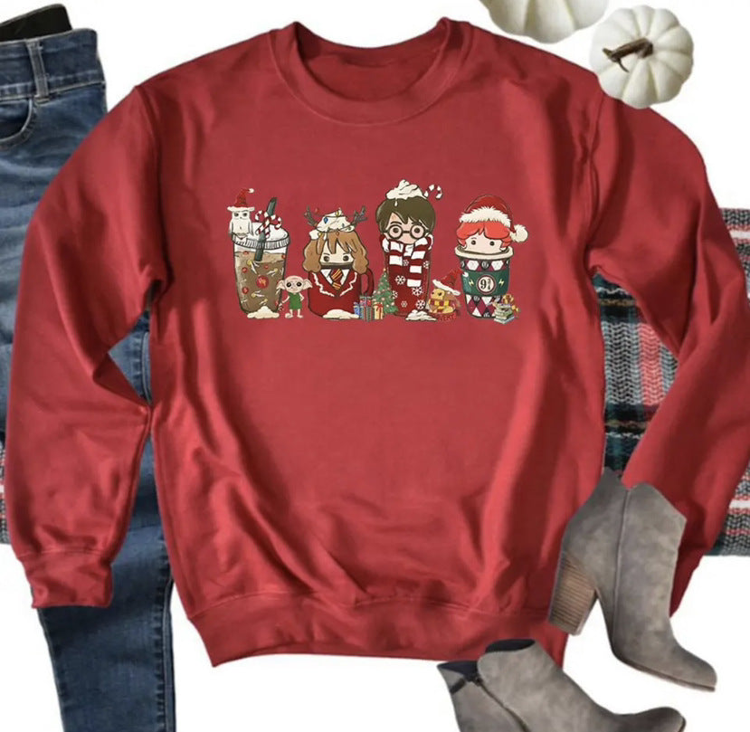 Women's Magic Wizard Christmas Sweatshirt Holiday Pullover