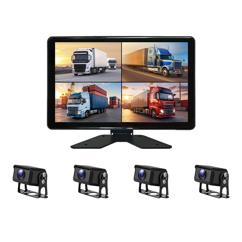 4CH Touchscreen Car Surveillance System 10inch Display