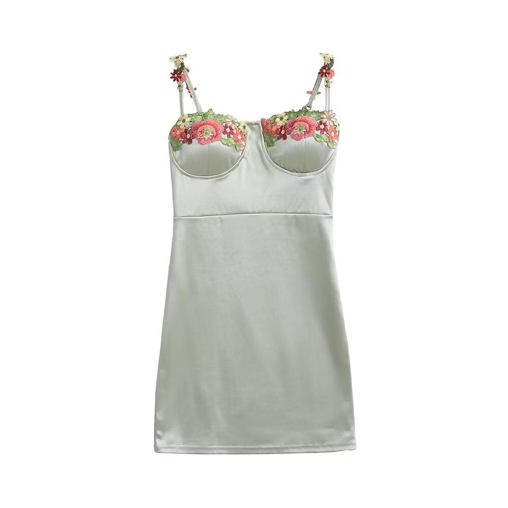 Flower Cup Suspender Skirt Waist-tight Section Sheath