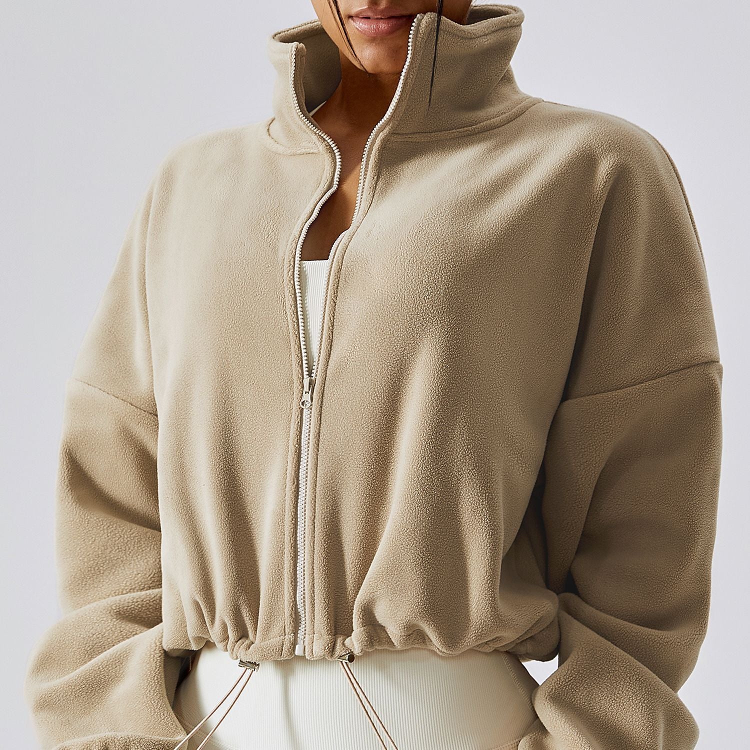 Women's Cashmere Stand Collar Sports Coat