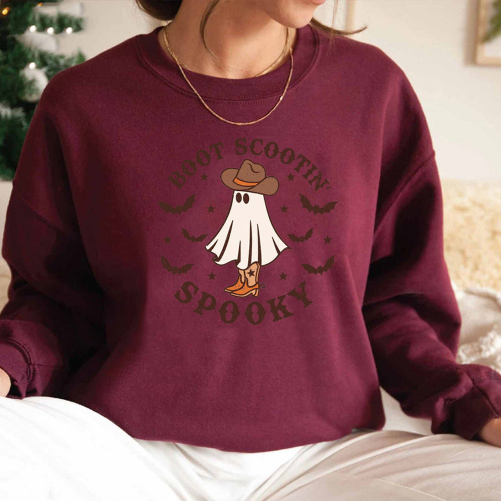 Boot Scootin Spooky Cowboy Ghost Halloween Hoodie