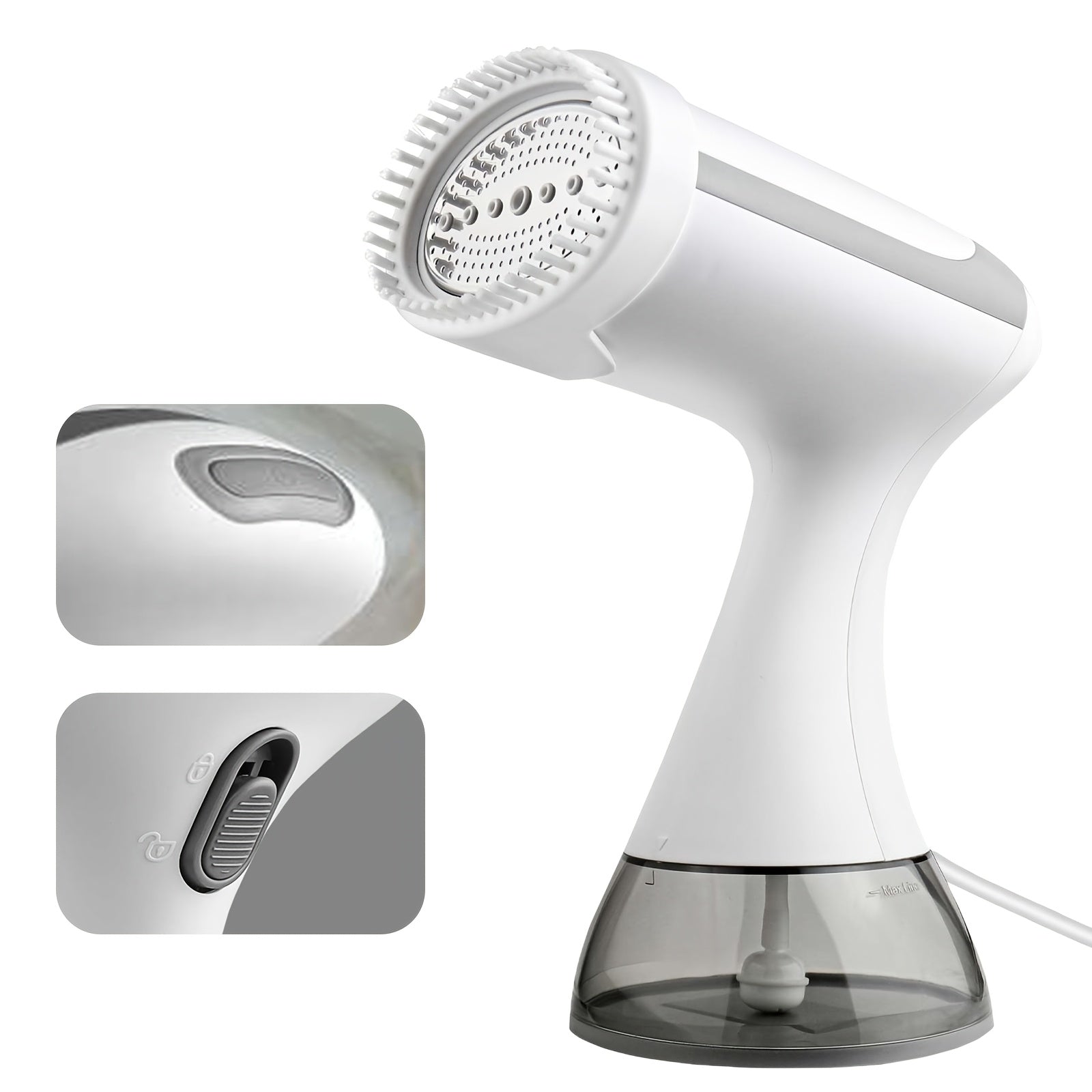 1100W Handheld Hanging Steam Iron with 20‑Second Fast Heating, Cleaning Brush, and 10.14 oz Water Tank