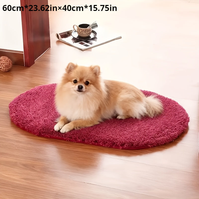 Extra Large Plush Pet Bed With Heated Pad - Ultra-soft Removable Mattress, Non-slip Base, Multi-color Options (pink, Green, Yellow, Purple, Red, ) - Ideal For Small, Medium, Durable Pet Furniture,