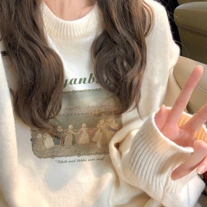 Chic Retro Sleeveless Pullover Sweater for Women