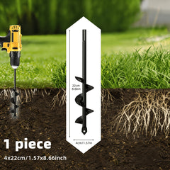Heavy-duty spiral drill bit for bulb planting – multi-size options, reduces digging fatigue