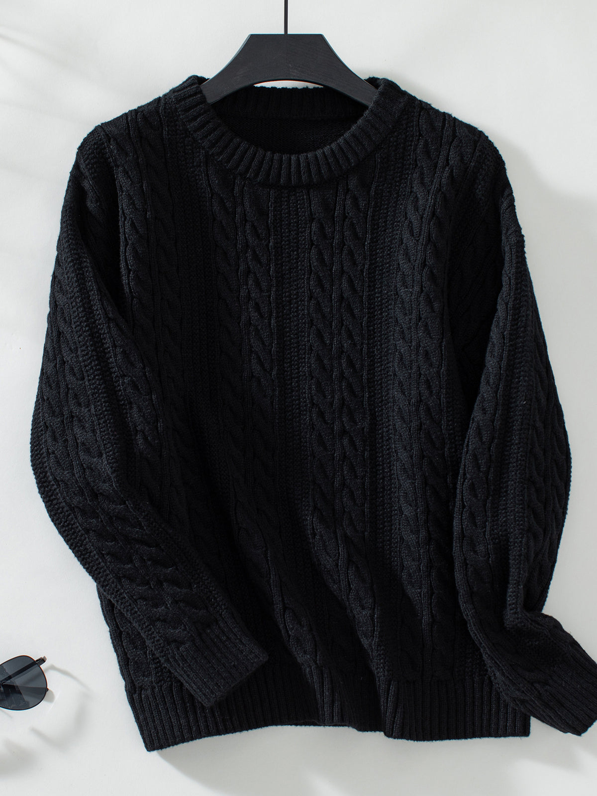 European and American Fashion Round Neck Twist Knit Sweater Pullover Long Sleeve