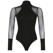 Solid Color Slimming High Collar Bottoming Jumpsuit