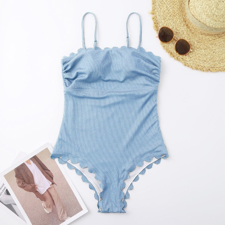 Minimalist Strapless One-Piece Swimsuit