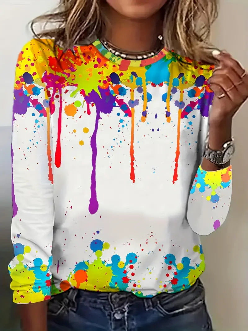 Trendy Hip Hop Graphic Print Long Sleeve Pullover Sweatshirt