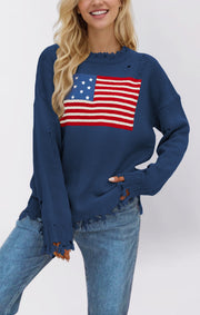 Round Neck European and American Fashion Sweater Women