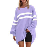 Cozy Round Neck Loose Pullover Sweater for Women