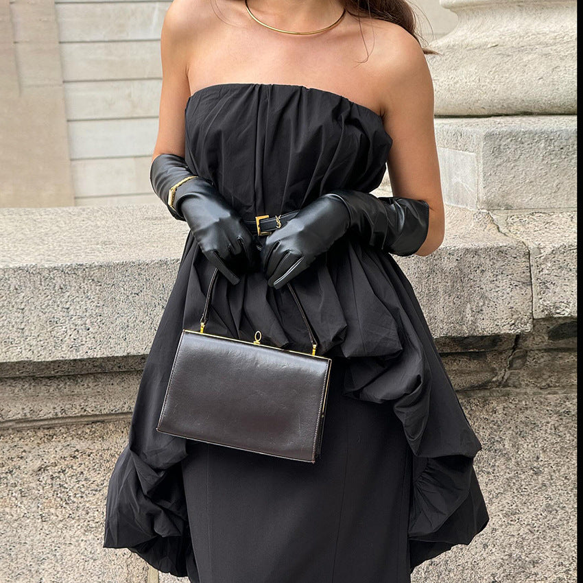 Sexy Off-the-shoulder Tube Top Irregular Hem Top