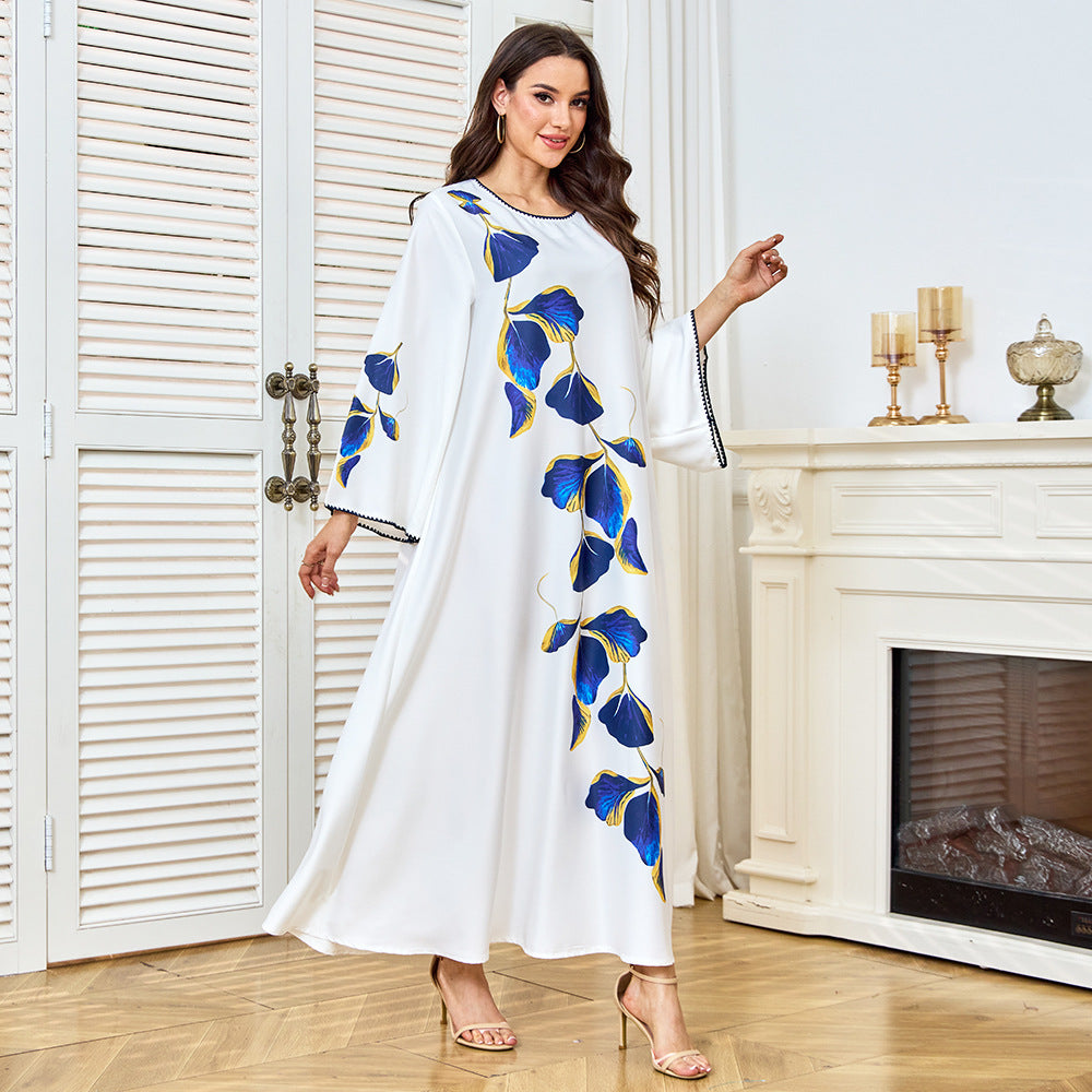 Womens New Floral-print Polyester Dress