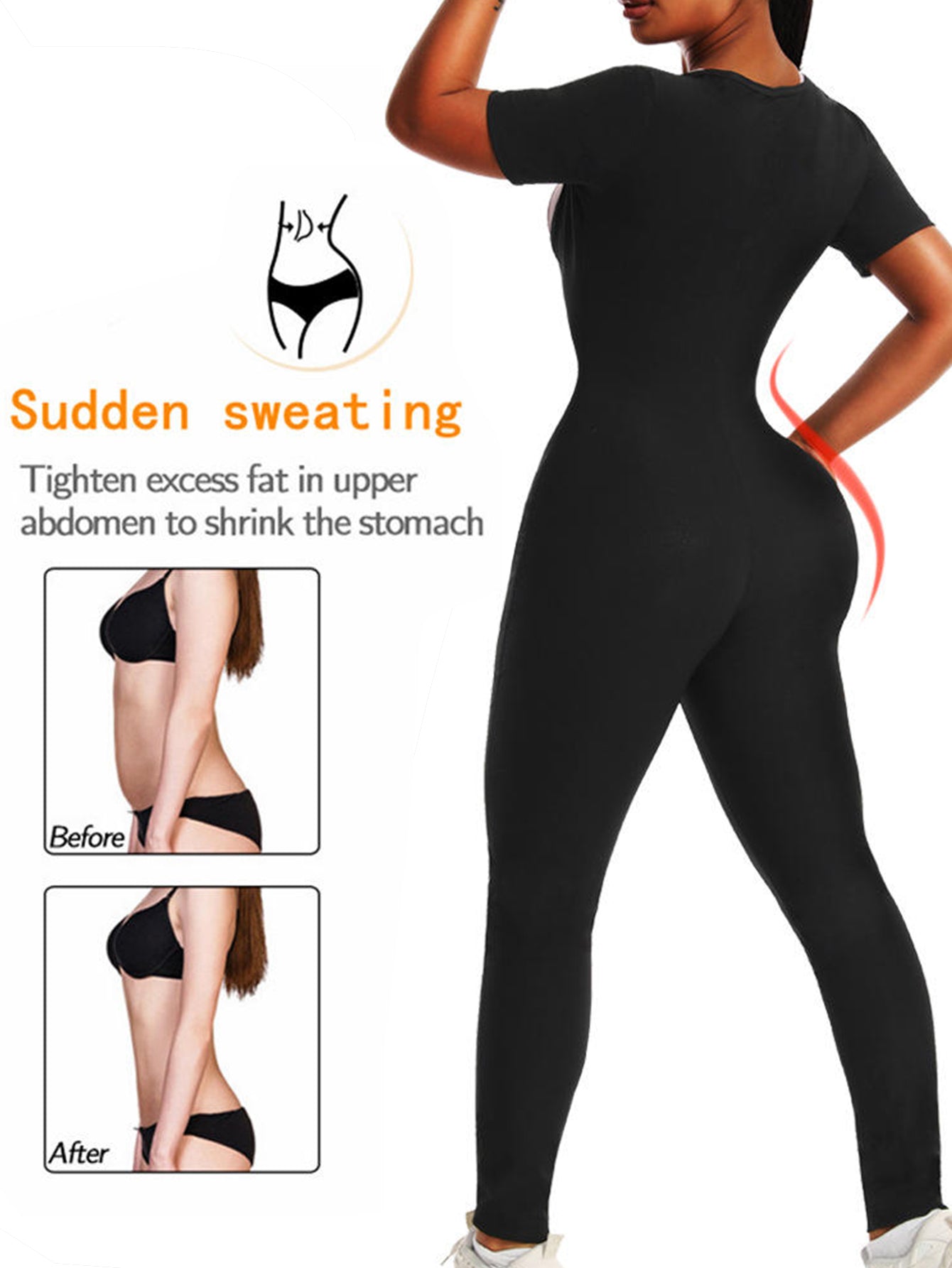 Women's Sweat Enhancer Sauna Jumpsuit & Waist Trainer