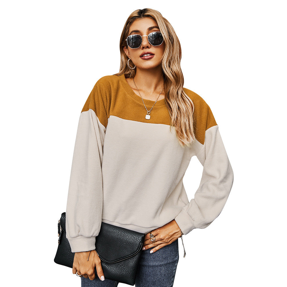 Women's Color Block Slim-Fit Long Sleeve Sweater