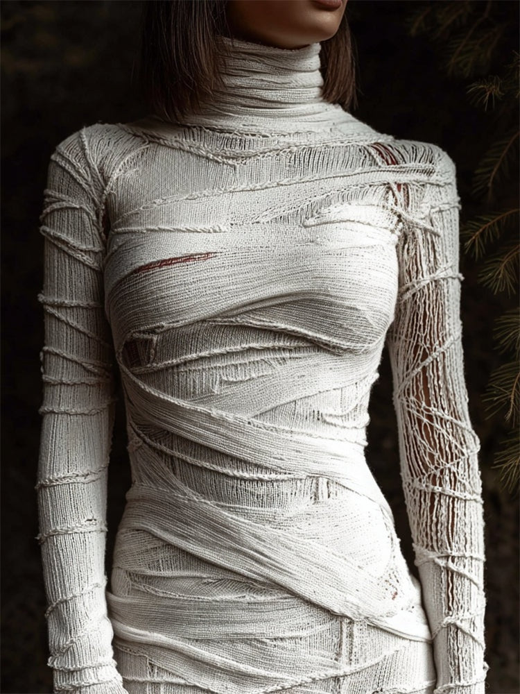 Halloween Street-style 3d Digital-print Skeleton Bodycon Skirt and Sweater Set for Europe and the Us