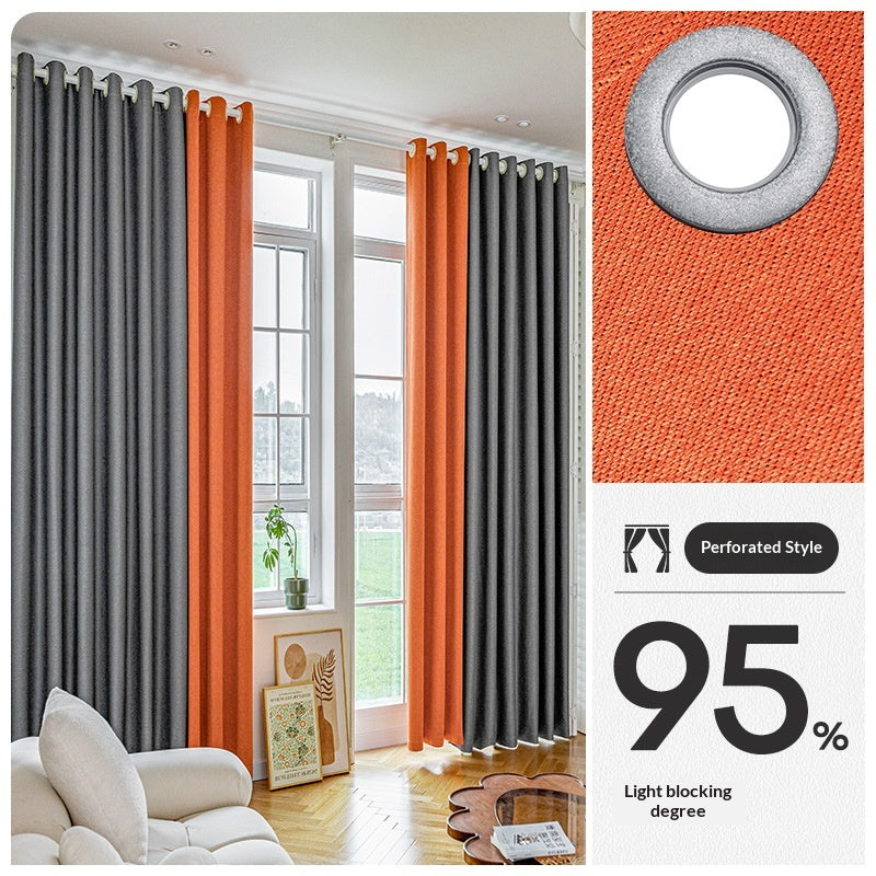 Drill Free Installation High Precision Blackout Curtain with Rod