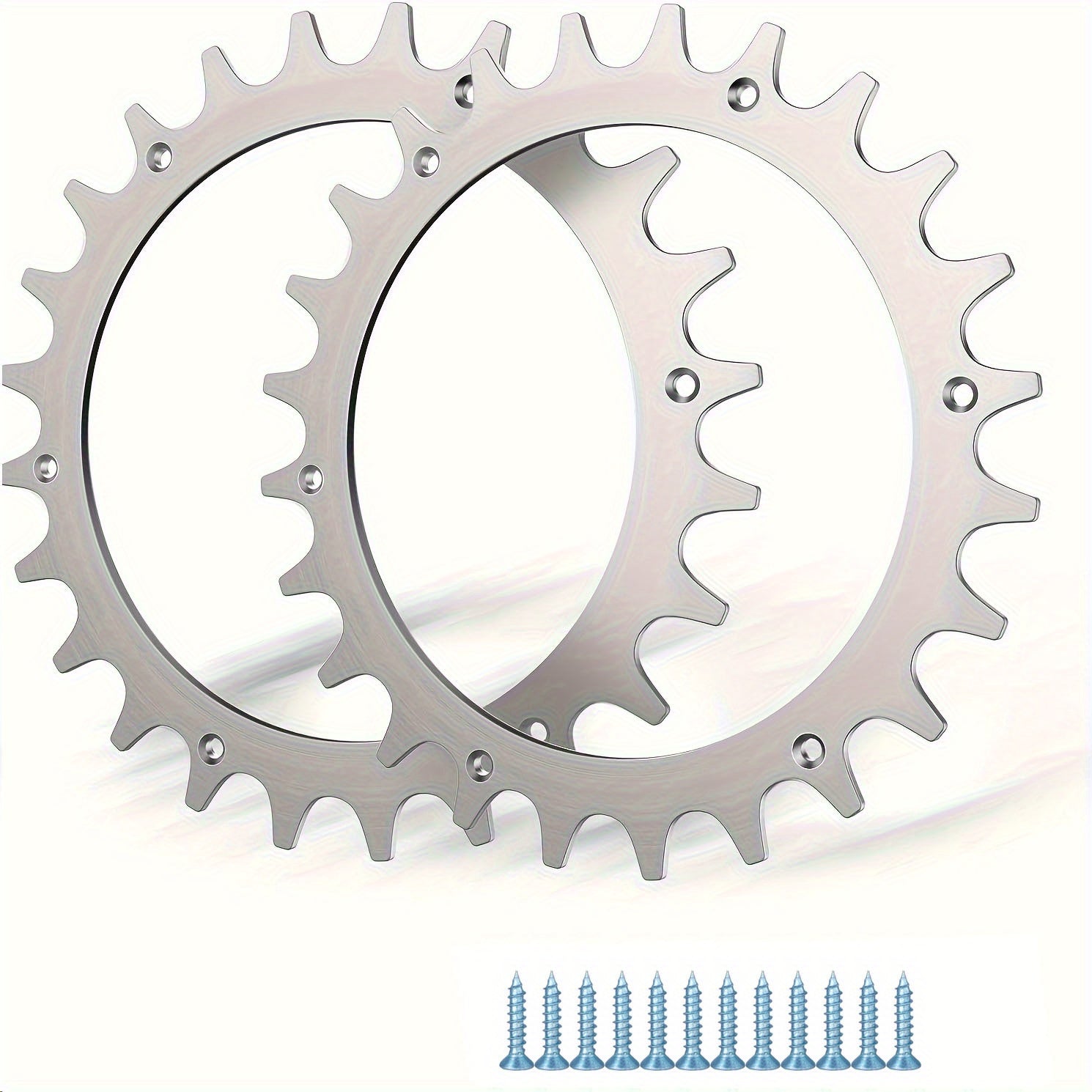 Set of 2 Stainless Steel Traction Spikes for 205 mm Robotic Lawnmower Wheels (Worx S/M)