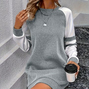 New Stylish Casual and Comfortable Womens Elegant Color-block Dress