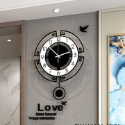 Wall Clock for Living Room Decor, Decorative Modern Wall Clocks with Pendulum Simple European Wall Clock Wall Decoration