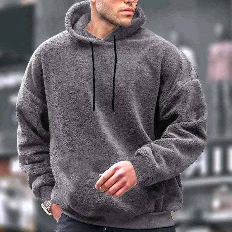 Men's Casual Plus Size Hooded Pullover Sweater