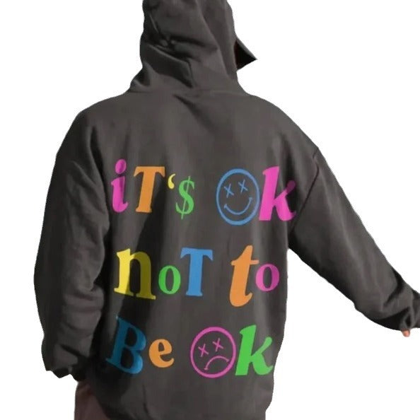 Women's Letter Print Drawstring Casual Hooded Sweatshirt