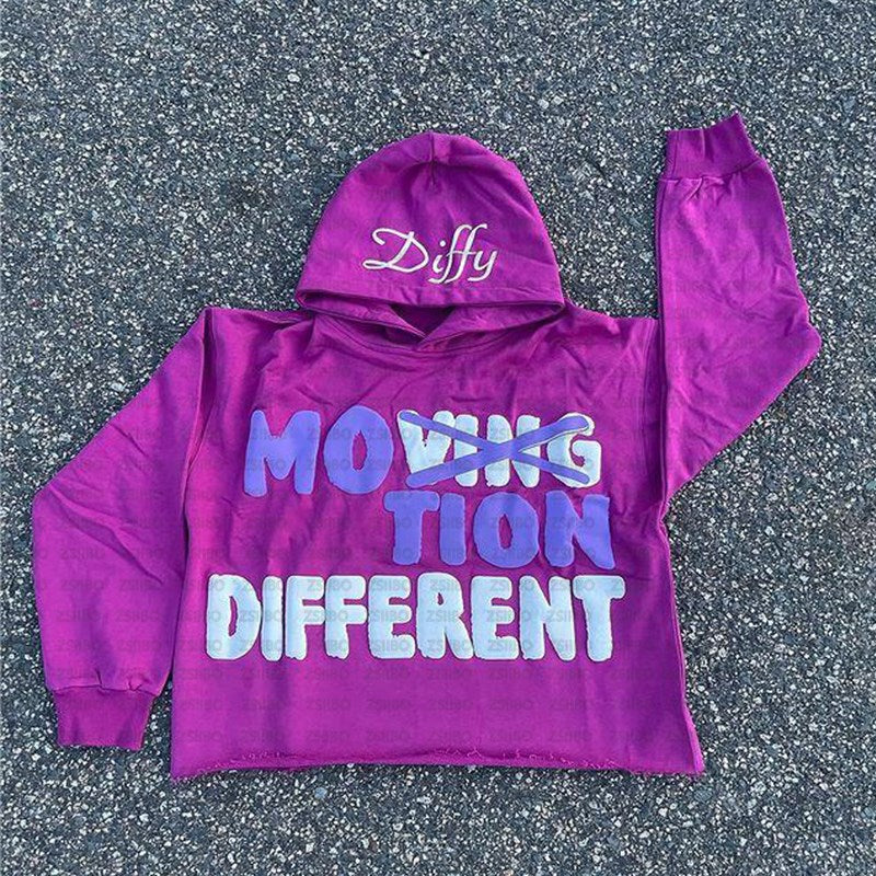 Gothic Letter Print Hip Hop Oversized Hoodie