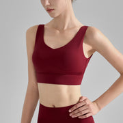 V‑Neck Anti‑Shock Yoga Vest – Super Stretch Support for Workouts