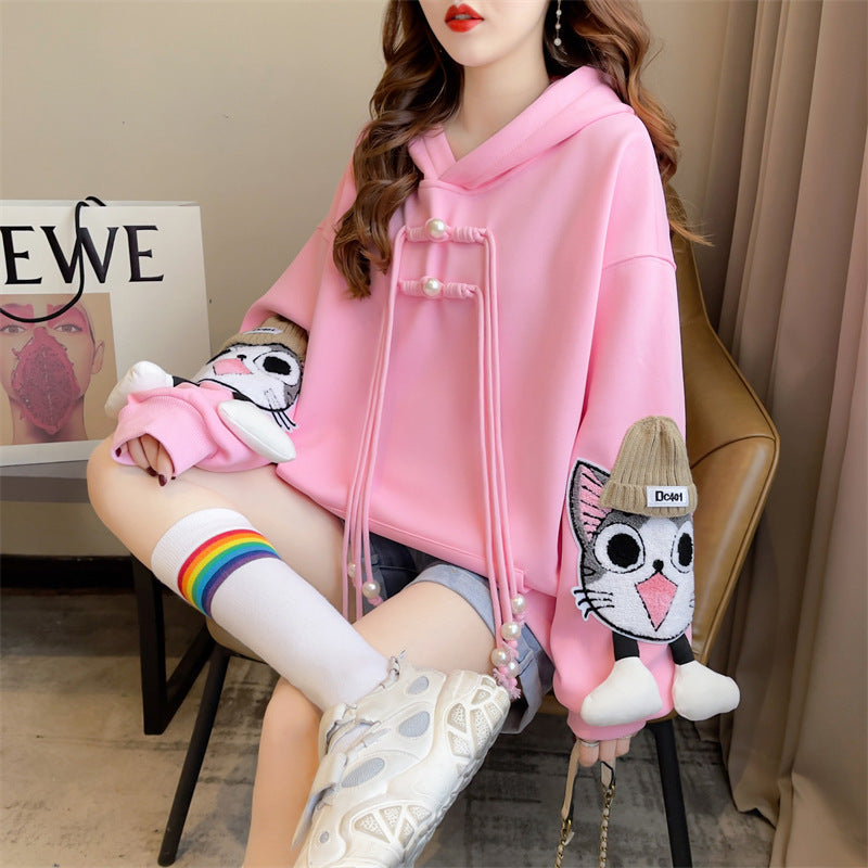 Korean Loose Plus Size Women's Sweatshirt
