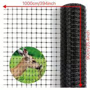 Black UV-Resistant Garden Fencing Net – 90 cm x 10 m Plastic Mesh Barrier