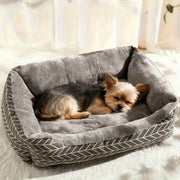4 Sizes Available! Ultra-Soft Plush Polyester Pet Sofa Bed, Winter Warmth Thick Cushion, No Assembly Required, Suitable for Small, Medium, and Large Dogs & Cats, Universal Cozy