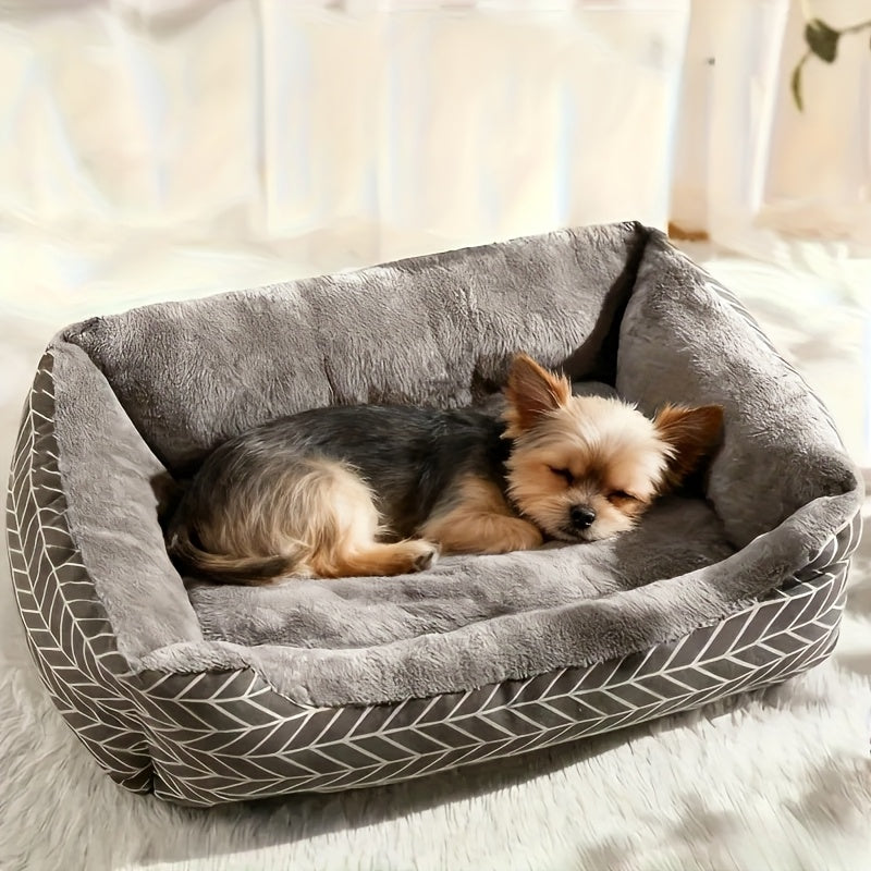 Available In 4 Sizes Super Soft Felt Polyester Fiber Pet Sofa Bed For Winter Warmth, No Need To Assemble Thick Pads, Suitable For Small, Medium And Large Dogs, Cats And Dogs, Universal Warm Nest