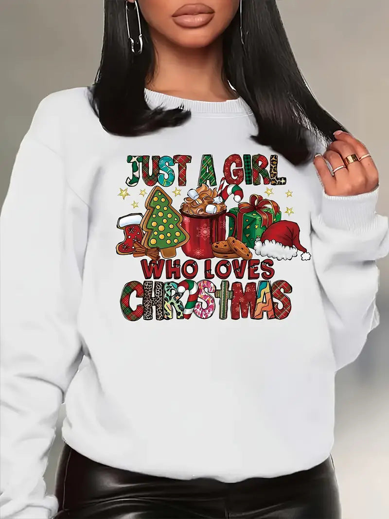 Women's Festive Christmas Round Neck Knit Sweater