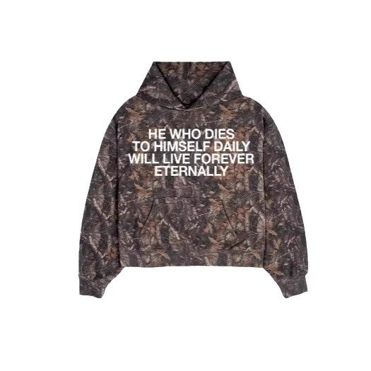 Unisex Leaf Camo Hoodie Casual Streetwear Pullover