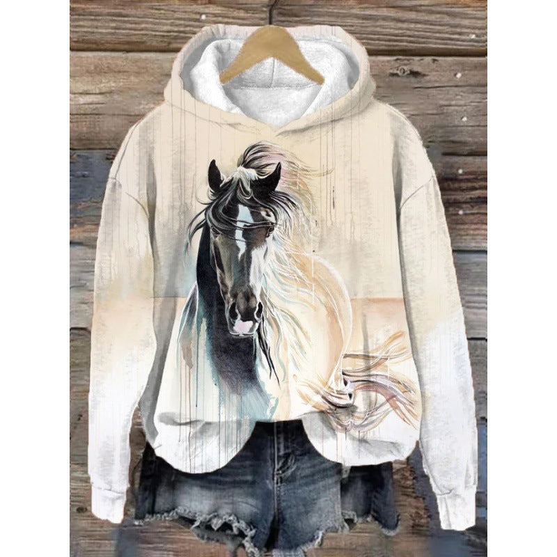 Women's Trendy Digital Print Graphic Hoodie
