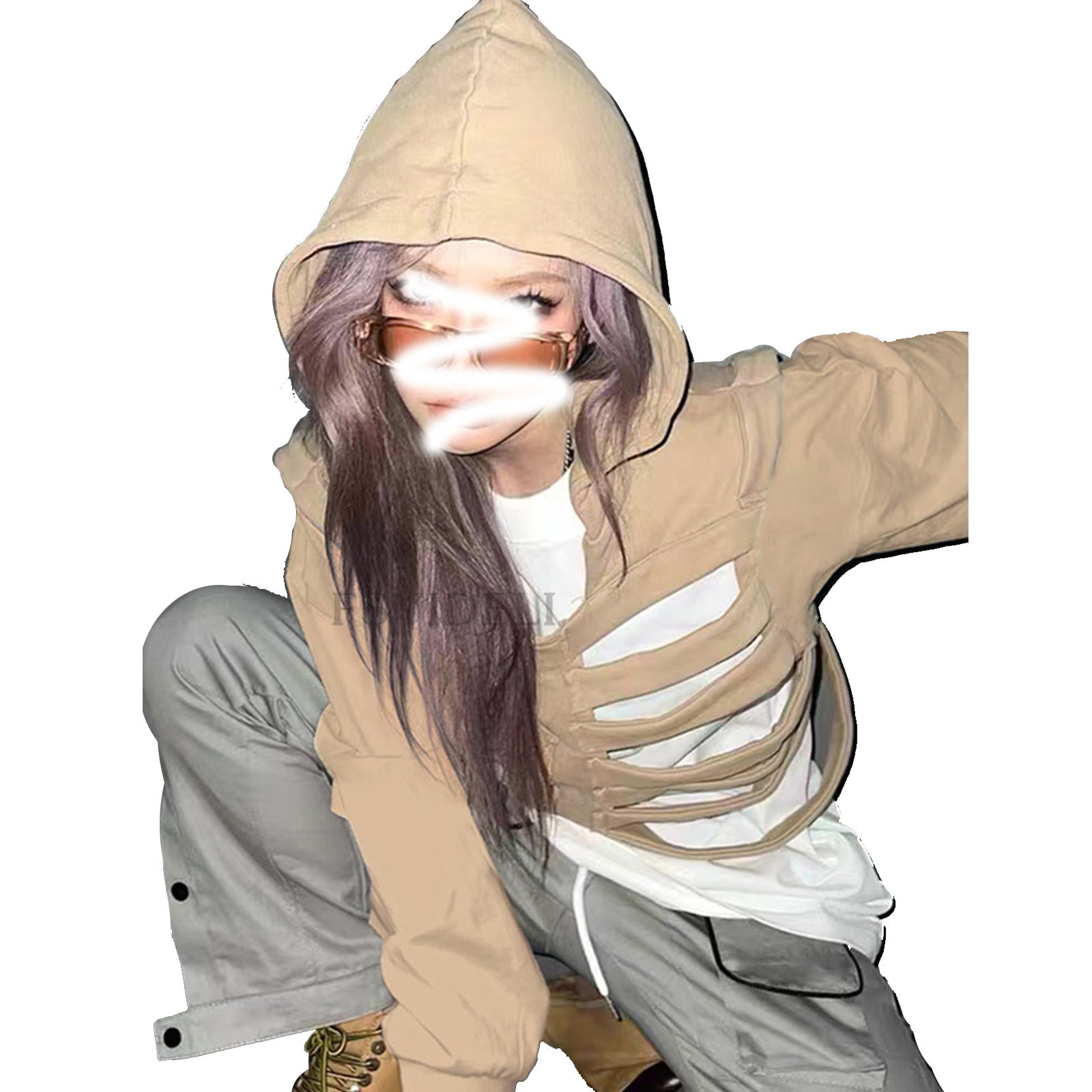 Trendy Skull Print Hooded Sweatshirt & Streetwear Pullover
