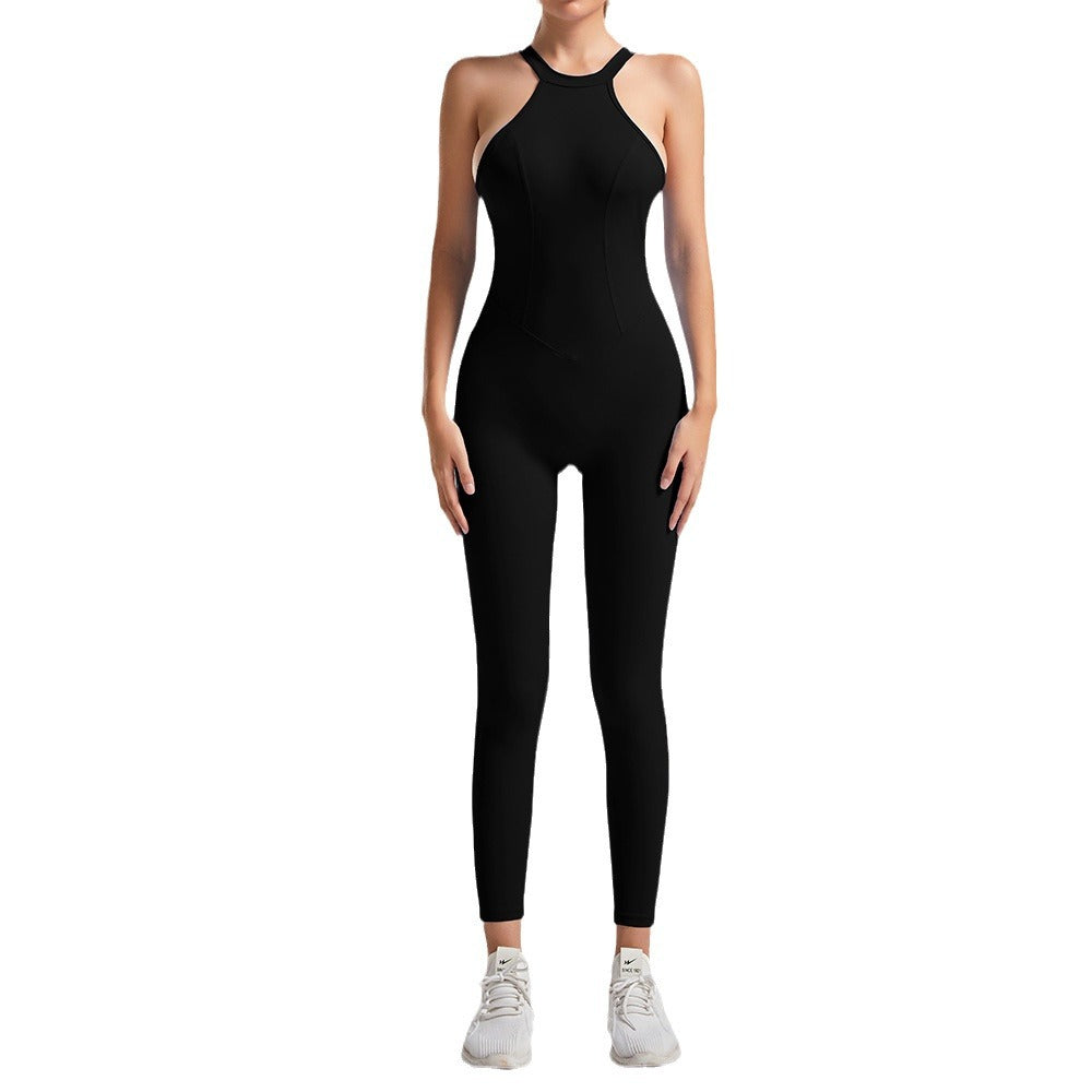 New Tight Sports Quick-drying Jumpsuit Outdoor Running Fitness Jumpsuit