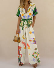 High Waist Casual Cotton Linen Jumpsuit for Women