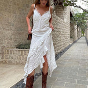 Irregular Hemline Backless Sexy Dress for Women